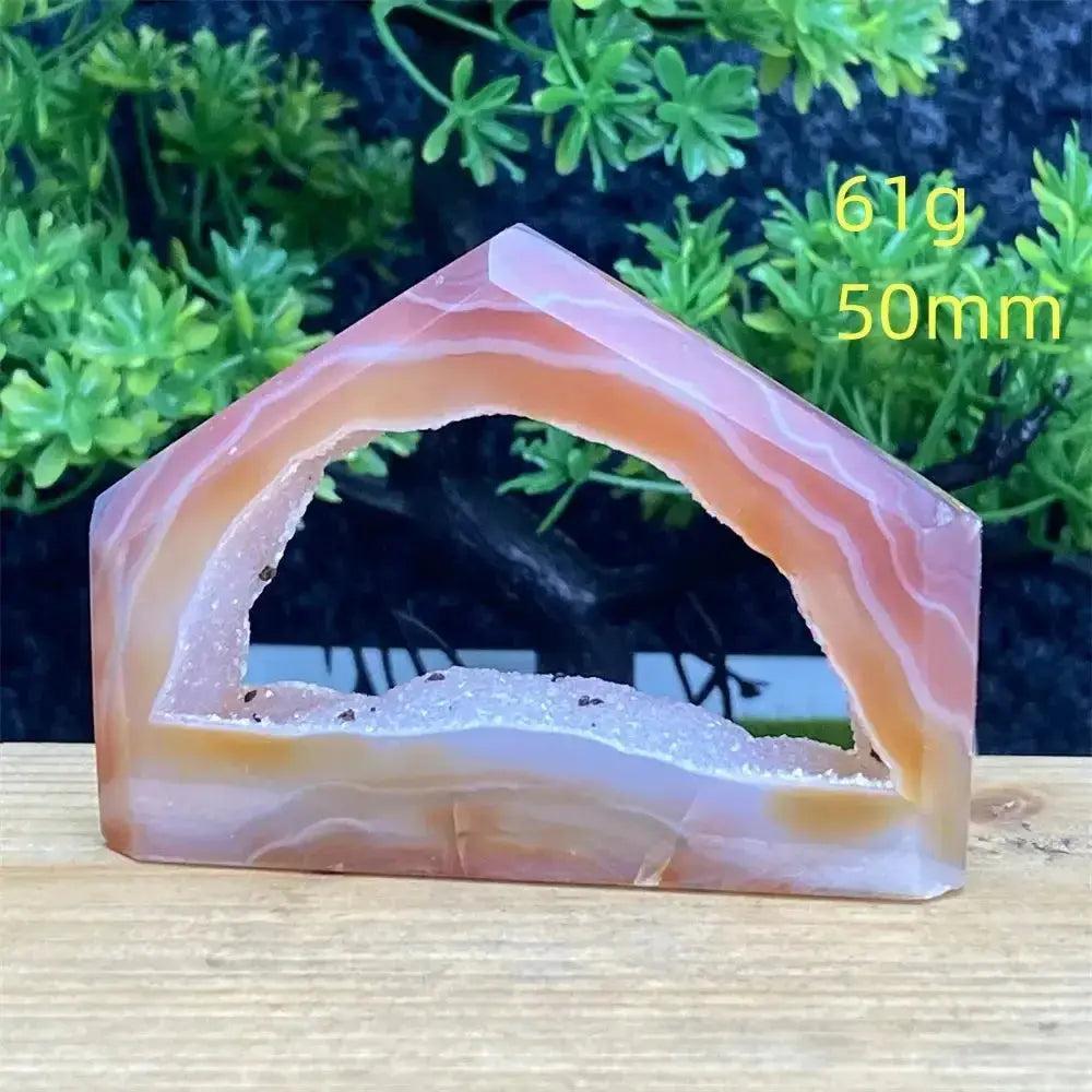 Natural Red Agate Geode Tower Exact Pick 34-80mm
