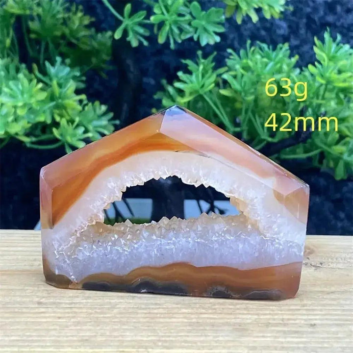Natural Red Agate Geode Tower Exact Pick 34-80mm