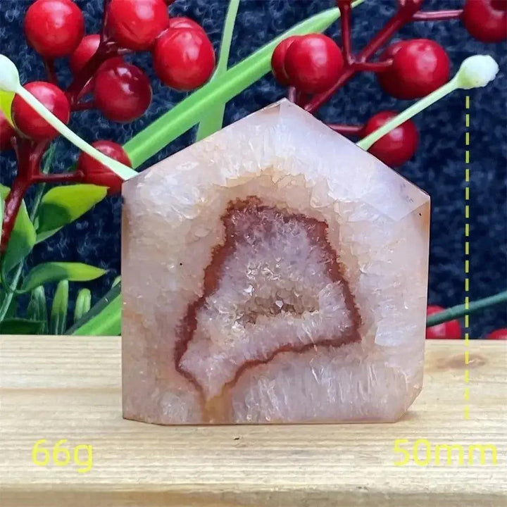Natural Red Agate Geode Tower Exact Pick 34-80mm