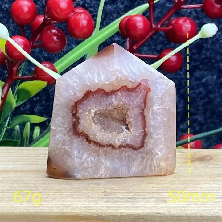 Natural Red Agate Geode Tower Exact Pick 34-80mm