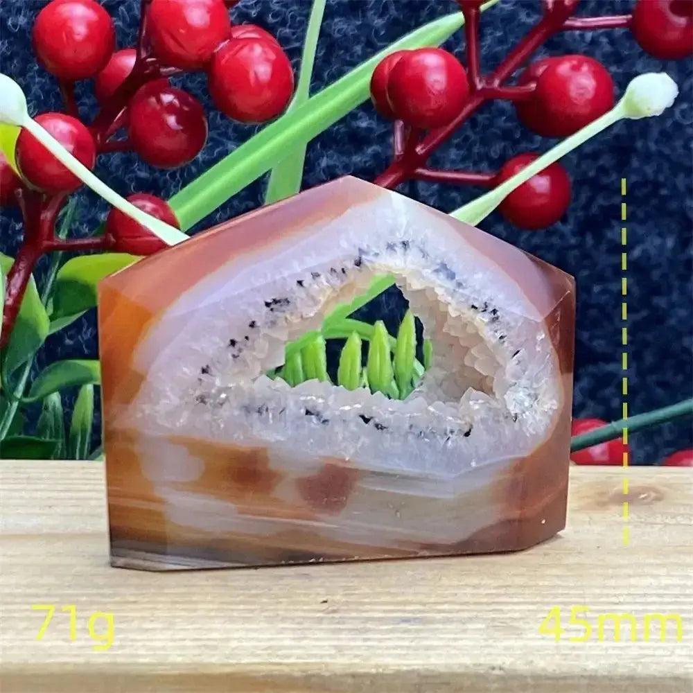 Natural Red Agate Geode Tower Exact Pick 34-80mm