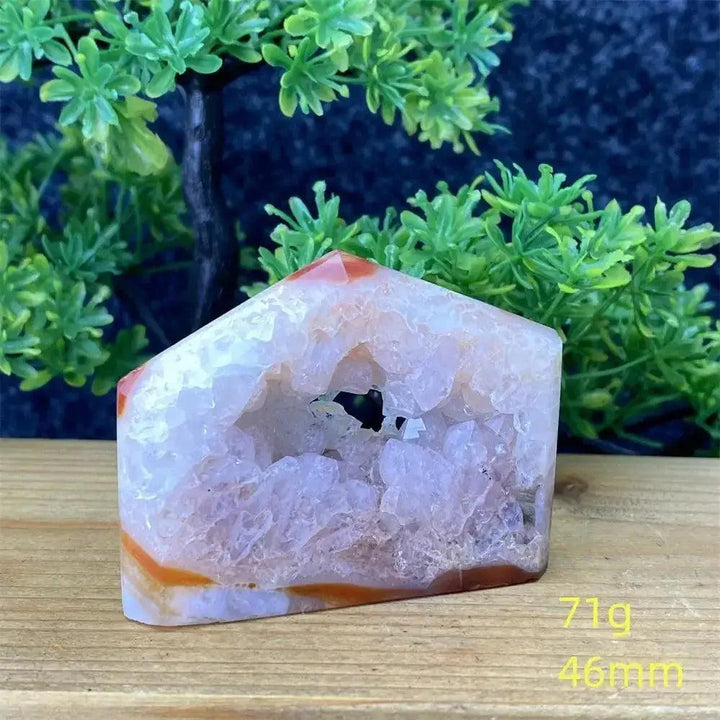Natural Red Agate Geode Tower Exact Pick 34-80mm