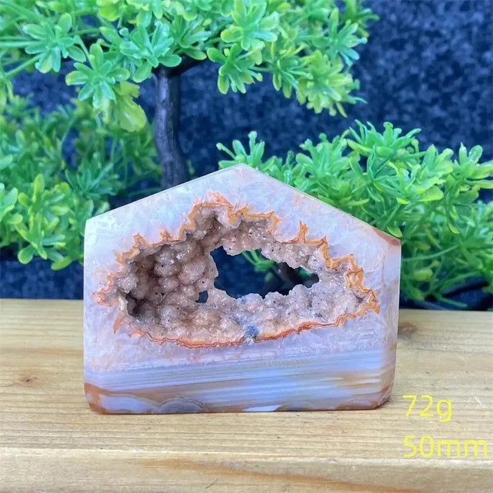 Natural Red Agate Geode Tower Exact Pick 34-80mm