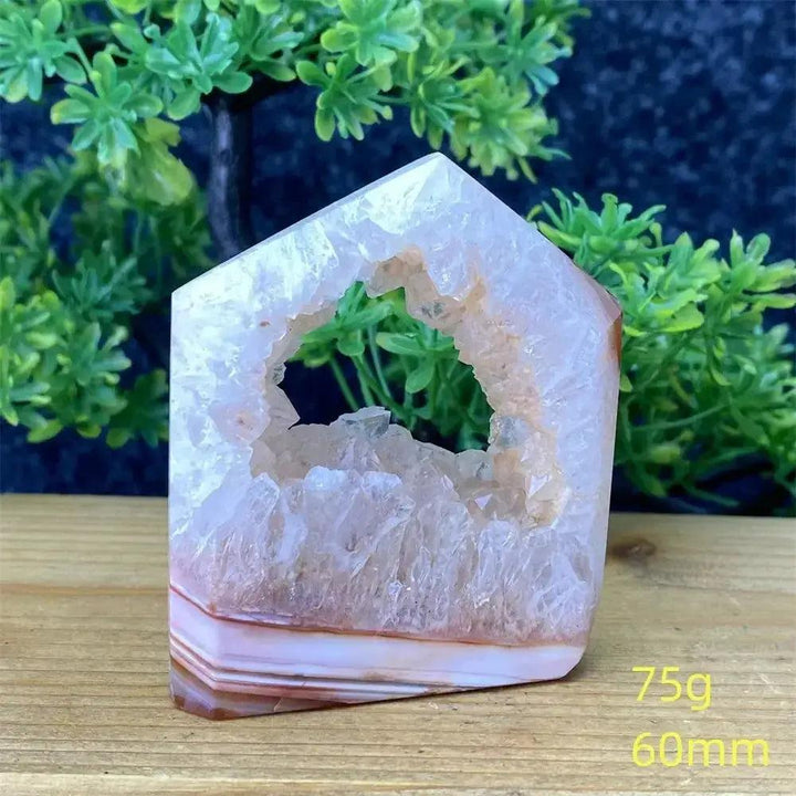 Natural Red Agate Geode Tower Exact Pick 34-80mm