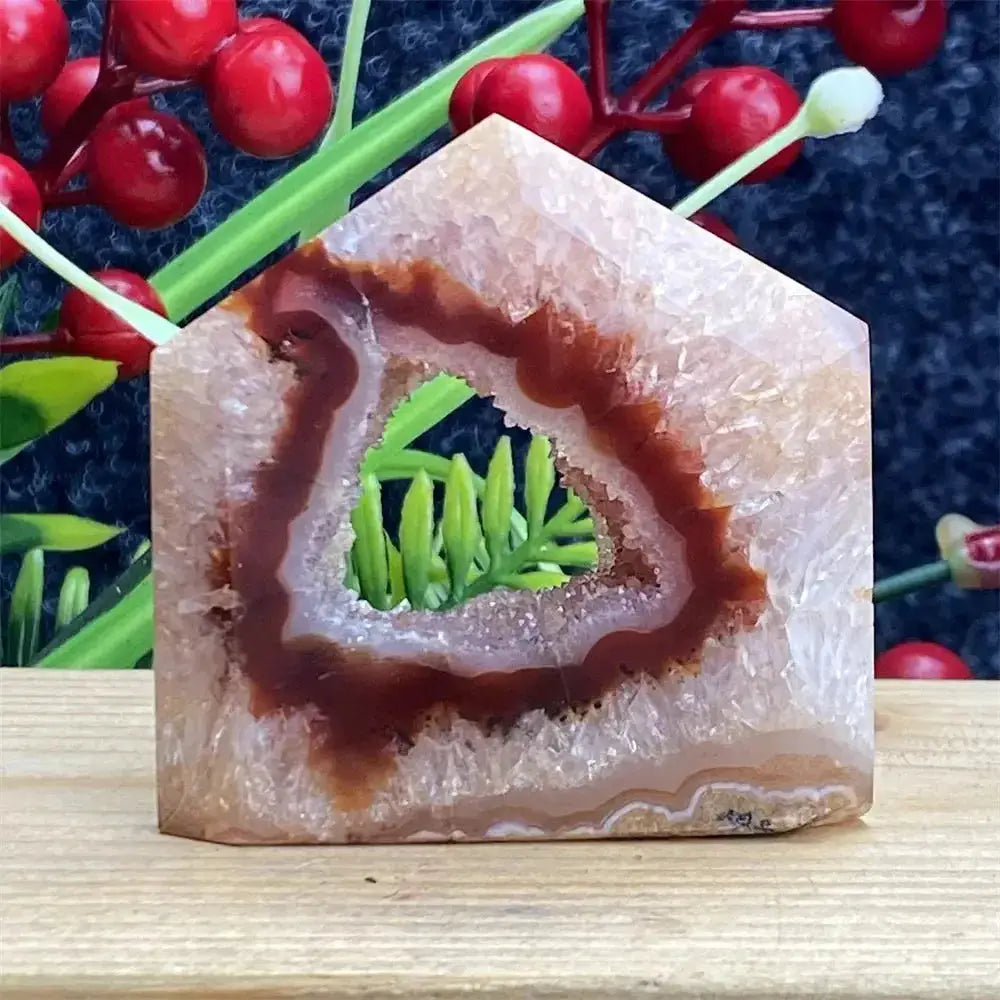 Natural Red Agate Geode Towers-Towers-Ali-Red Agate-66g 50mm-Crystal Destiny