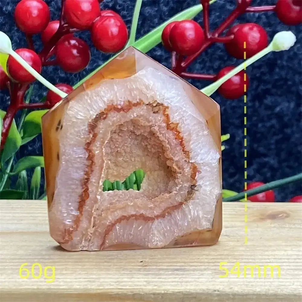 Natural Red Agate Geode Towers-Towers-Ali-Red Agate-60g 54mm-Crystal Destiny