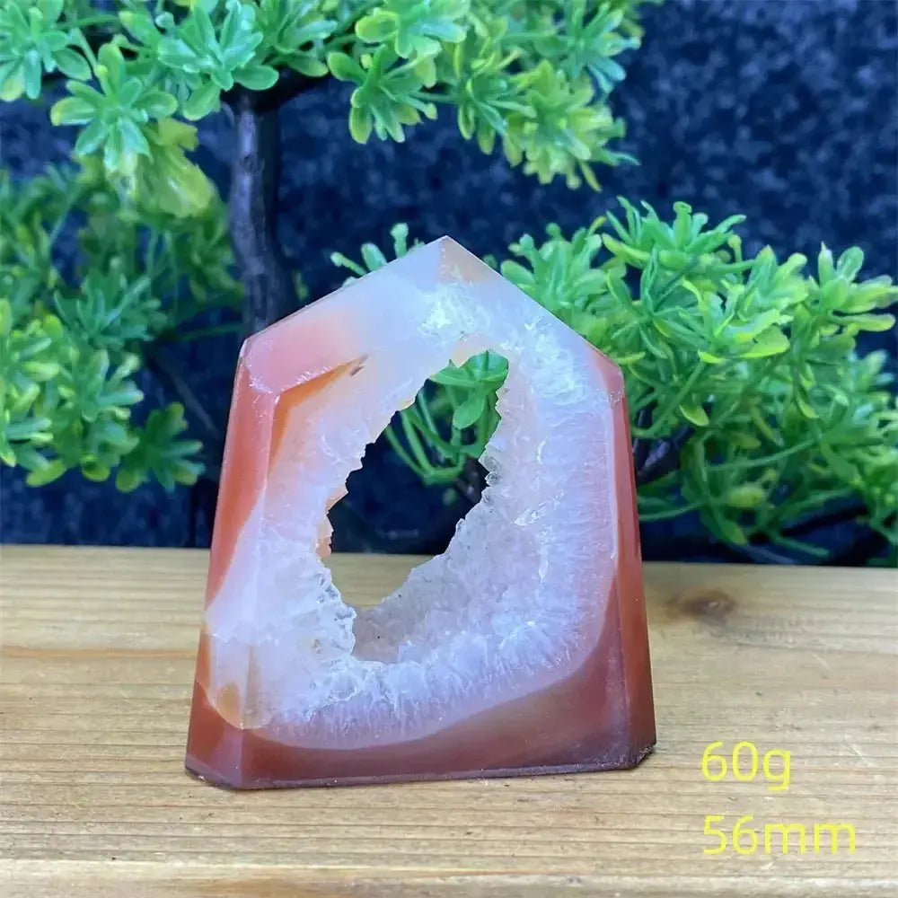 Natural Red Agate Geode Towers-Towers-Ali-Red Agate-60g 56mm-Crystal Destiny