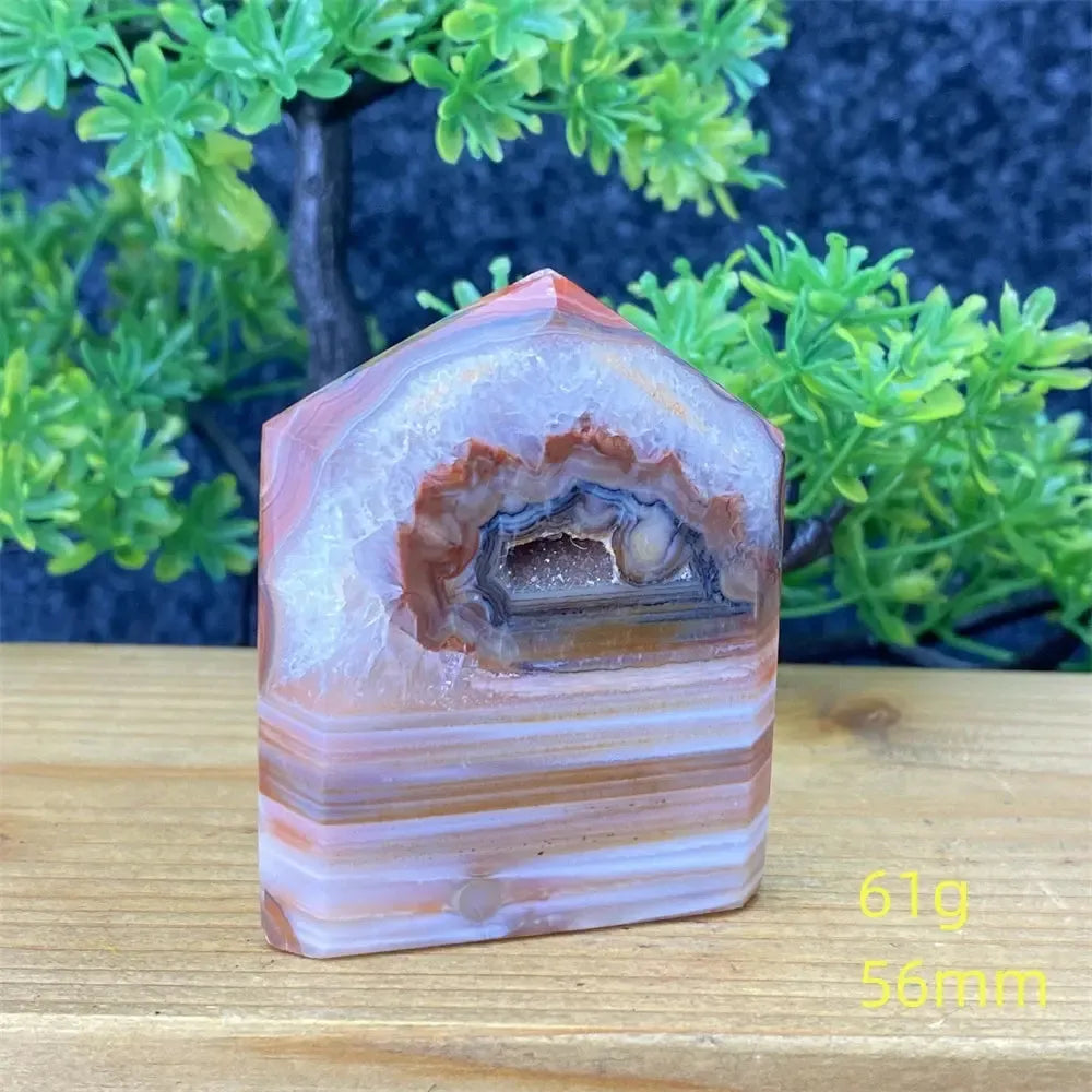 Natural Red Agate Geode Towers-Towers-Ali-Red Agate-61g 56mm-Crystal Destiny