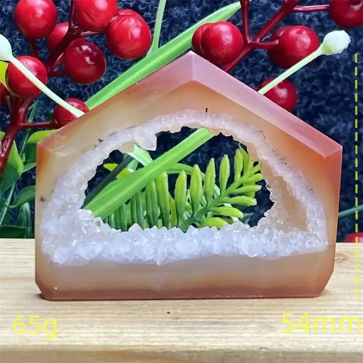 Natural Red Agate Geode Towers-Towers-Ali-Red Agate-65g 54mm-Crystal Destiny