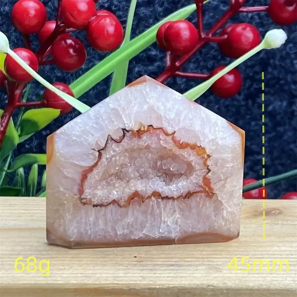 Natural Red Agate Geode Towers-Towers-Ali-Red Agate-68g 45mm-Crystal Destiny