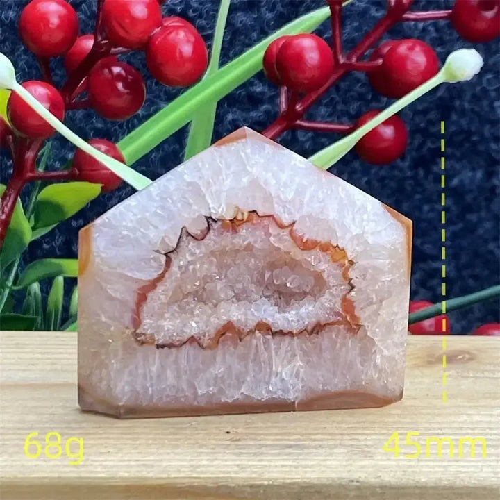 Natural Red Agate Geode Towers-Towers-Ali-Red Agate-68g 45mm-Crystal Destiny