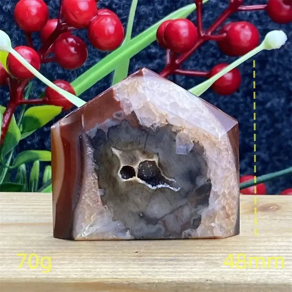 Natural Red Agate Geode Towers-Towers-Ali-Red Agate-70g 48mm-Crystal Destiny