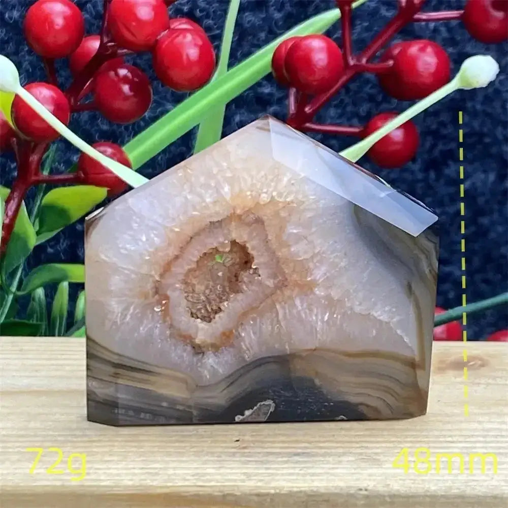 Natural Red Agate Geode Towers-Towers-Ali-Red Agate-72g 48mm-Crystal Destiny