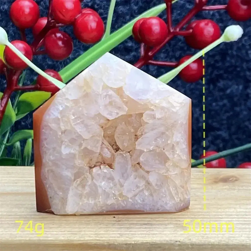 Natural Red Agate Geode Towers-Towers-Ali-Red Agate-74g 50mm-Crystal Destiny