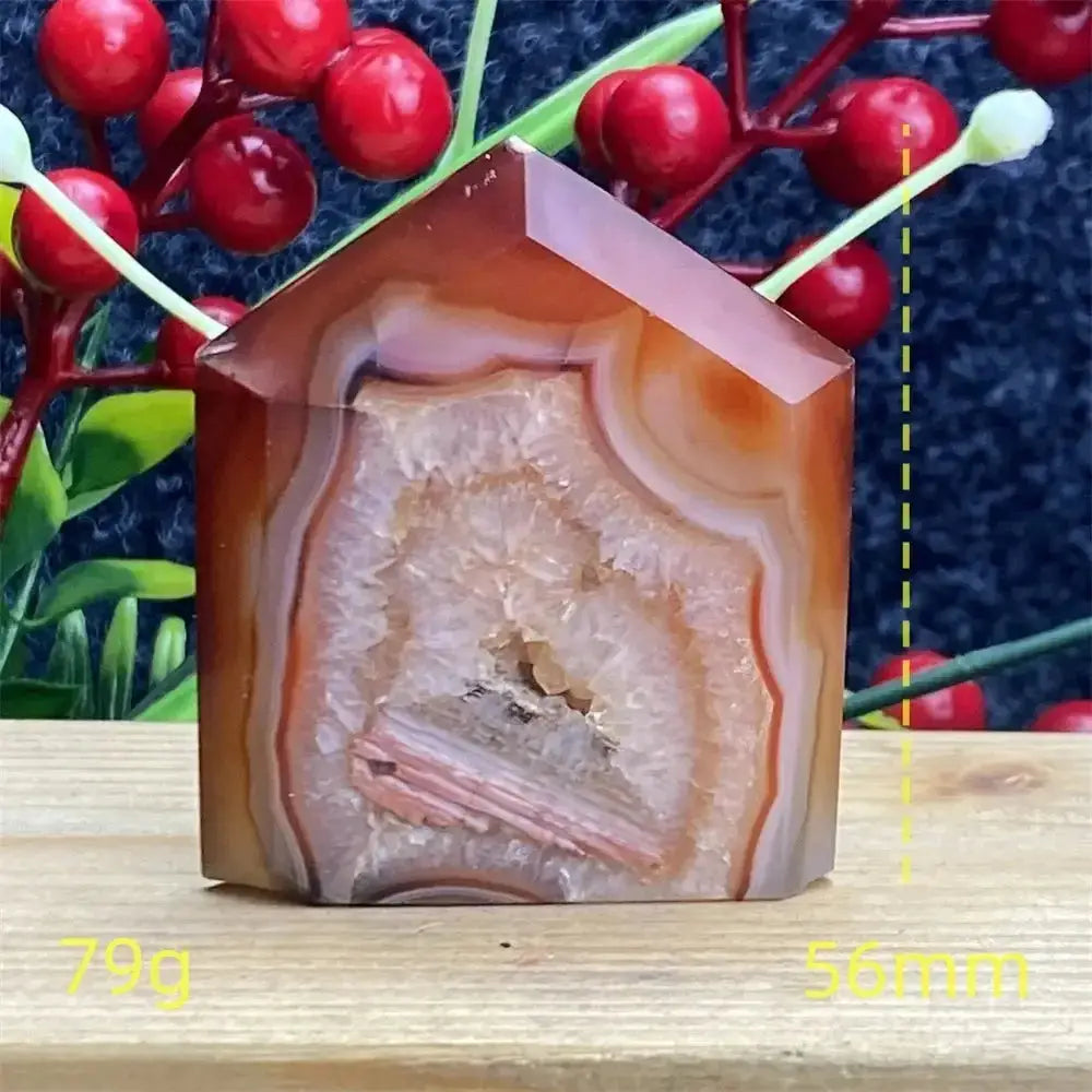 Natural Red Agate Geode Towers-Towers-Ali-Red Agate-79g 56mm-Crystal Destiny