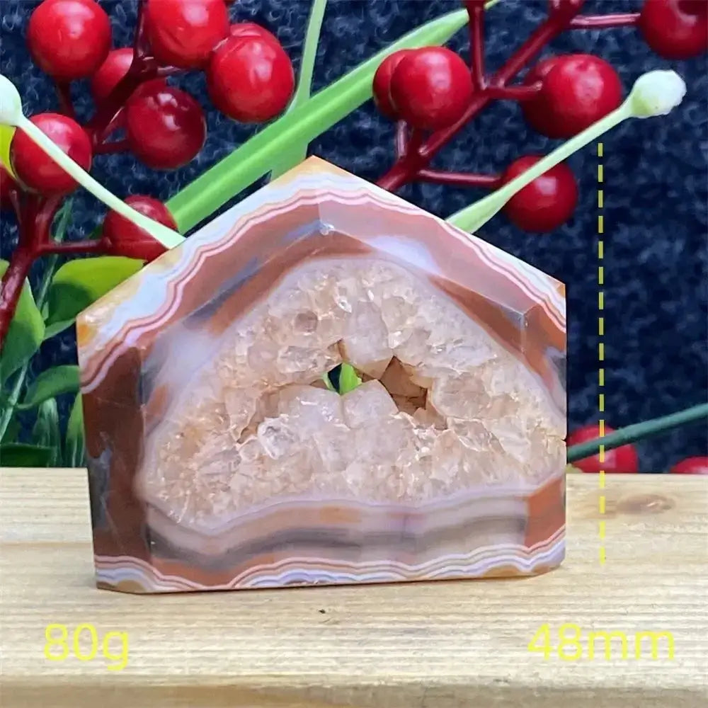 Natural Red Agate Geode Towers-Towers-Ali-Red Agate-80g 48mm-Crystal Destiny