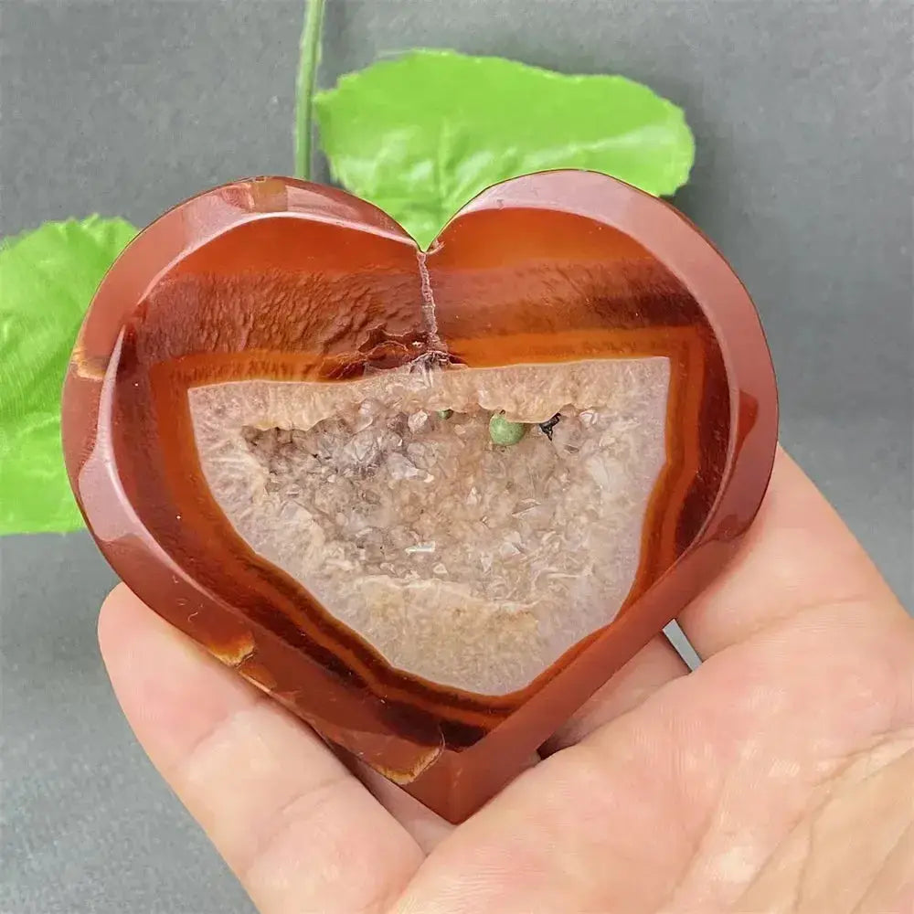 Natural Red Agate Heart Geode-Hearts-Ali-14 114g-Red Agate-Crystal Destiny