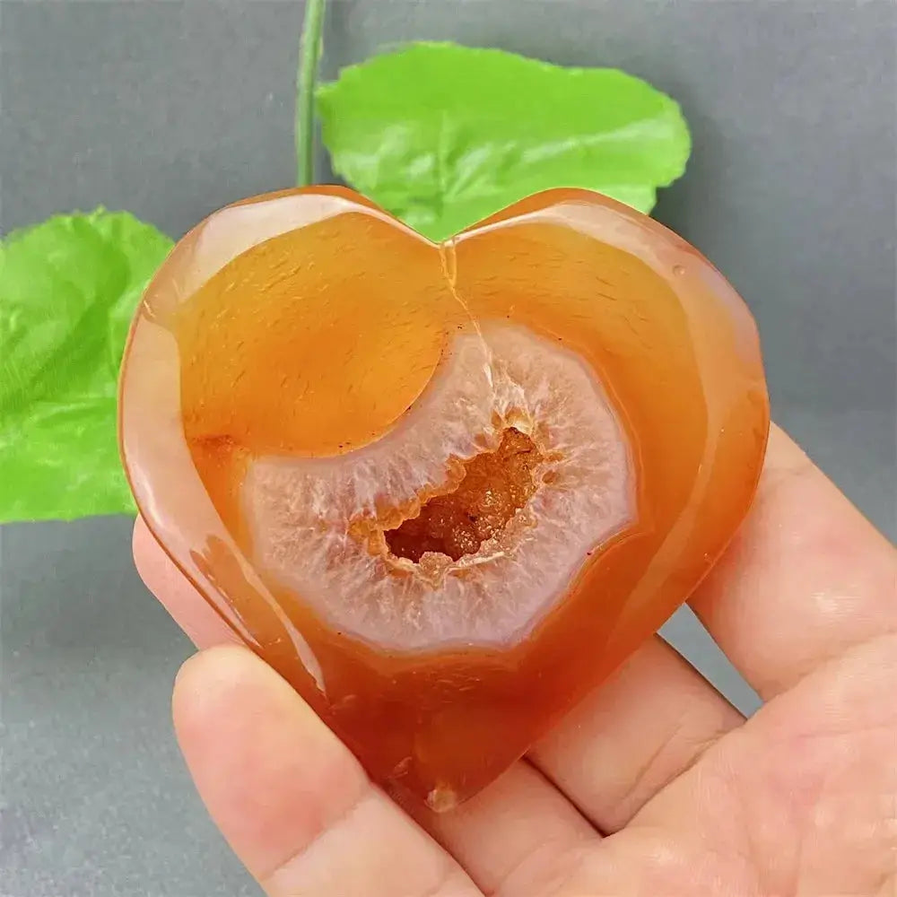 Natural Red Agate Heart Geode-Hearts-Ali-22 112g-Red Agate-Crystal Destiny