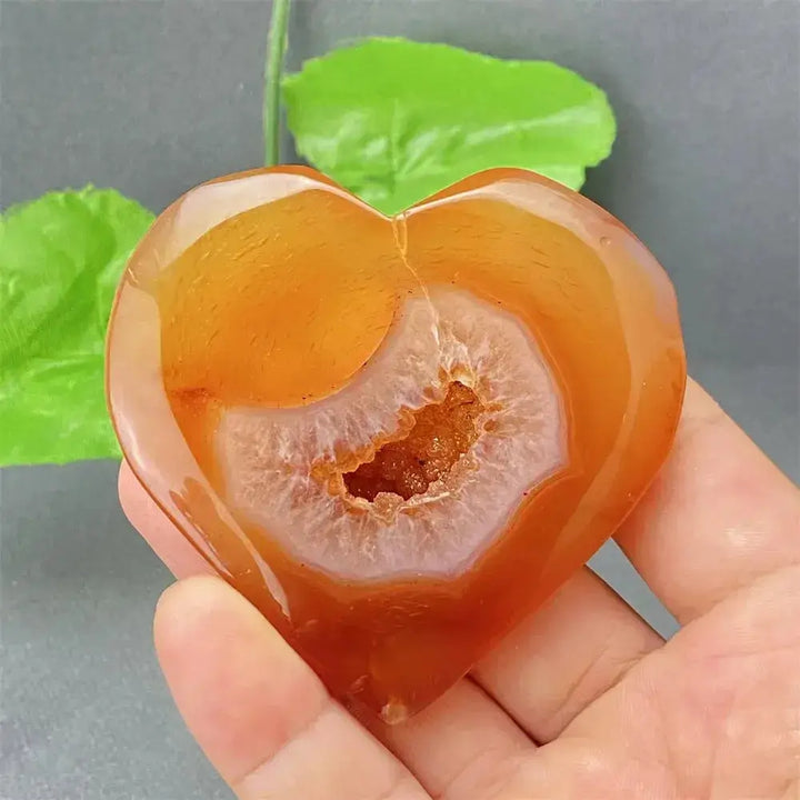 Natural Red Agate Heart Geode-Hearts-Ali-22 112g-Red Agate-Crystal Destiny