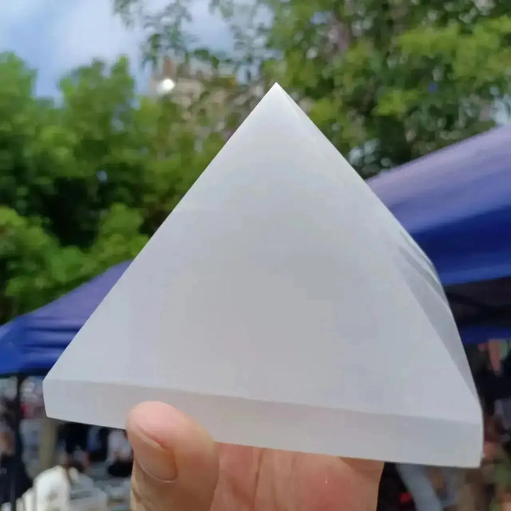 Natural Selenite Crystal Pyramid-Pyramids-Ali-Selenite-100-200g-Crystal Destiny