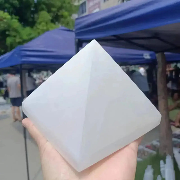 Natural Selenite Crystal Pyramid-Pyramids-Ali-Selenite-100-200g-Crystal Destiny
