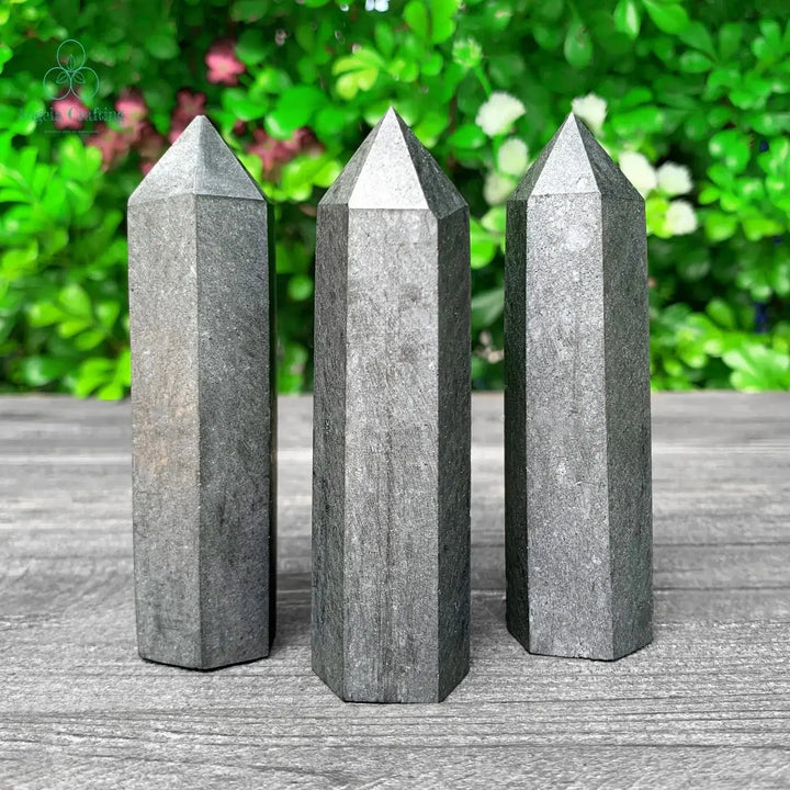 Natural Shungite Towers-Towers-Ali-Shungite-80-90mm-Crystal Destiny