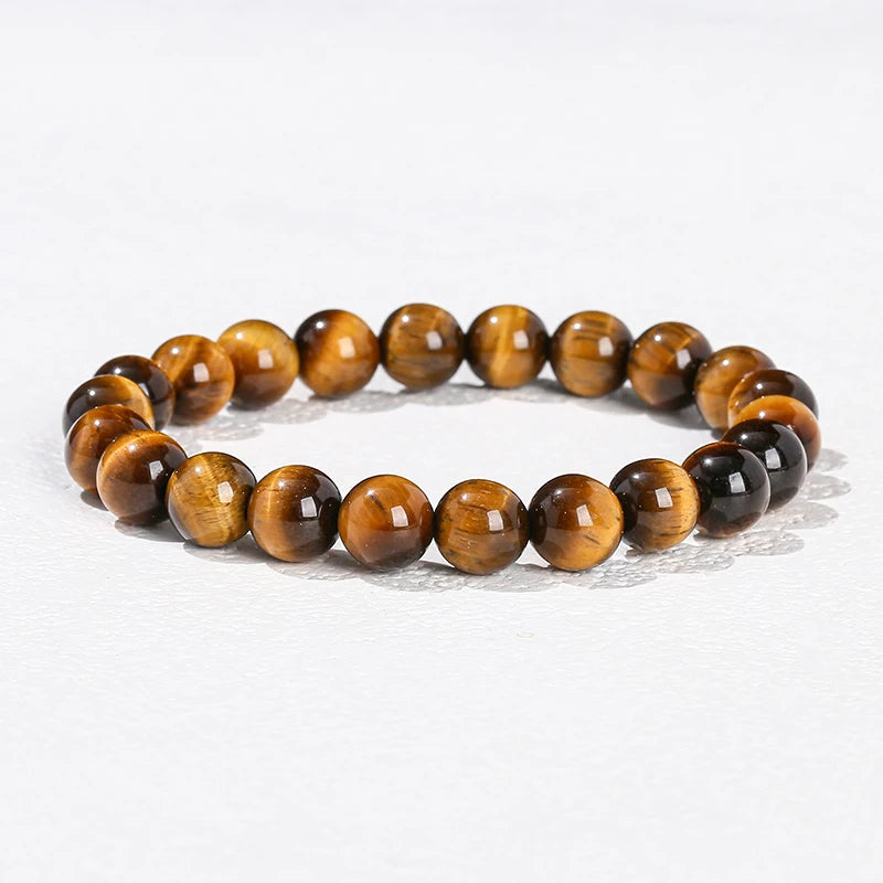 Natural Stone Beaded Bracelet in 30+ Crystal Varieties