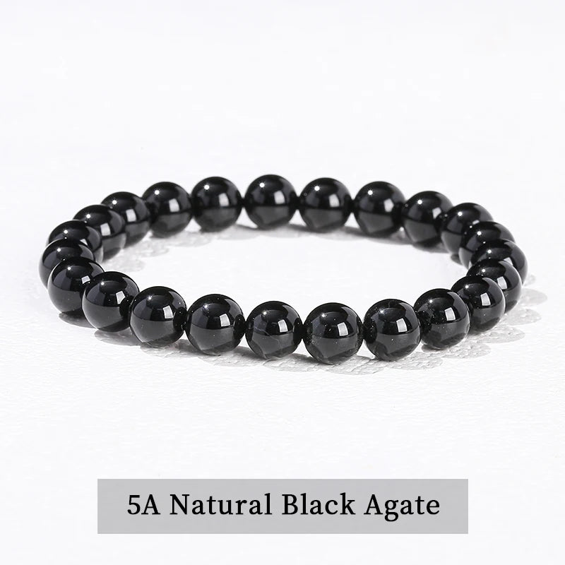 Natural Stone Beaded Bracelet in 30+ Crystal Varieties