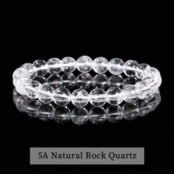 Natural Stone Beaded Bracelet in 30+ Crystal Varieties