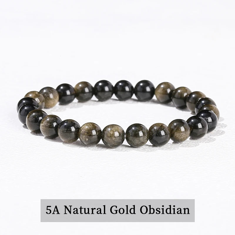 Natural Stone Beaded Bracelet in 30+ Crystal Varieties