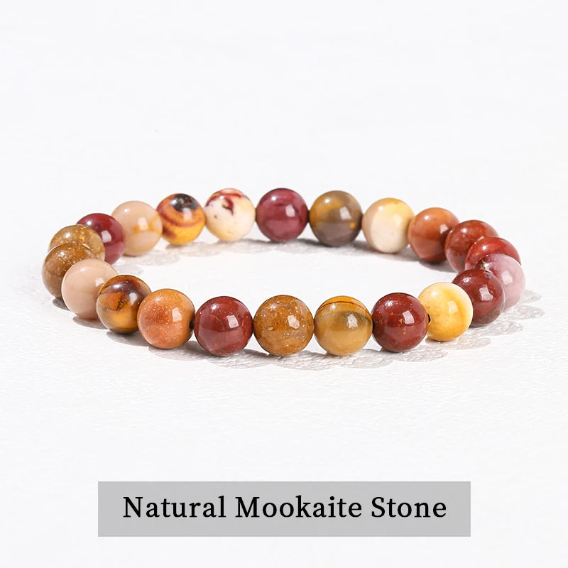Natural Stone Beaded Bracelet in 30+ Crystal Varieties