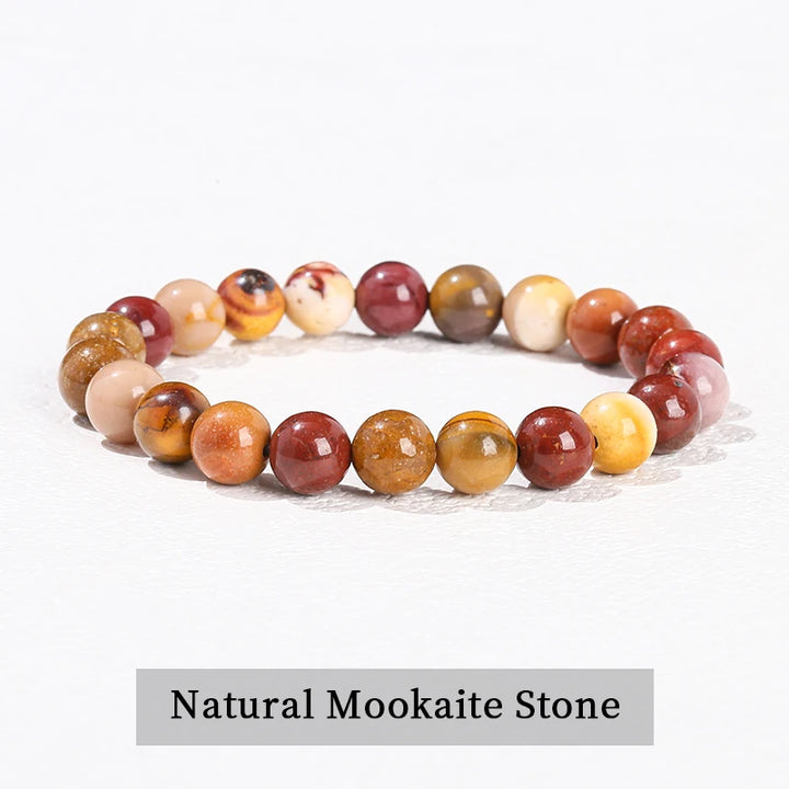 Natural Stone Beaded Bracelet in 30+ Crystal Varieties