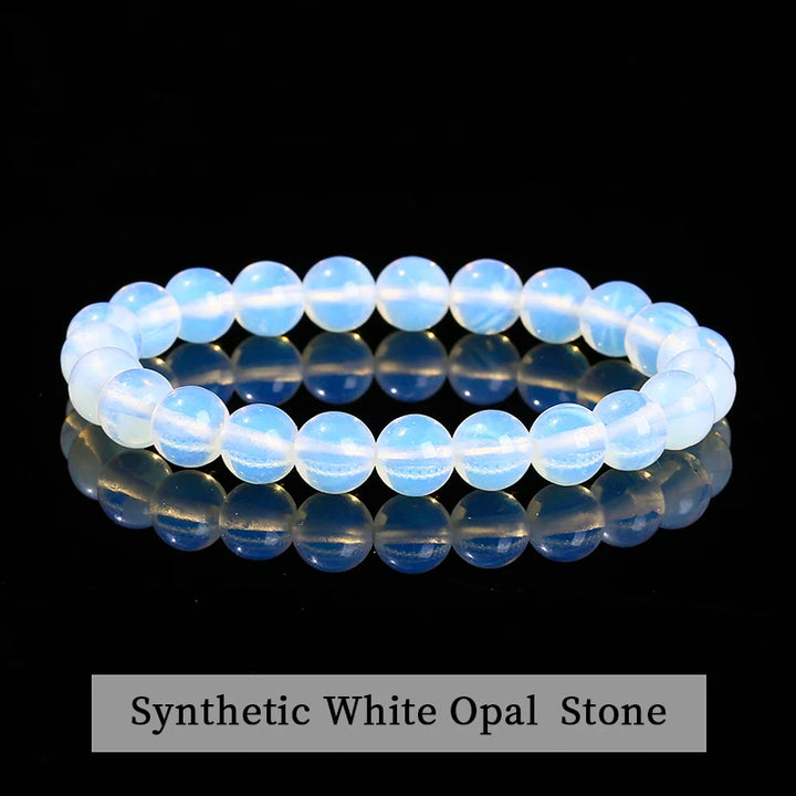 Natural Stone Beaded Bracelet in 30+ Crystal Varieties
