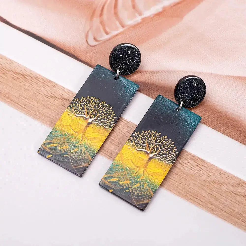 New Style Tree of Life Acrylic Earrings