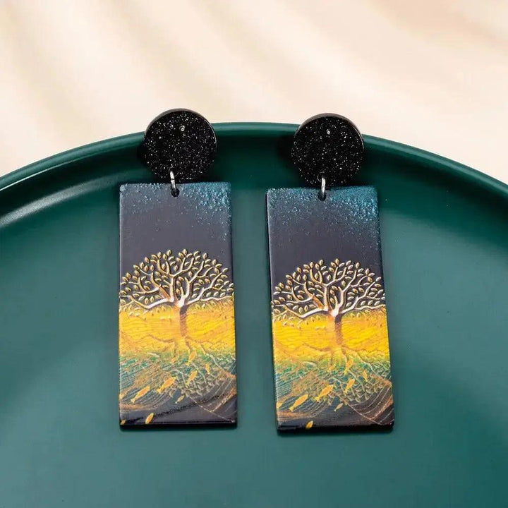 New Style Tree of Life Acrylic Earrings