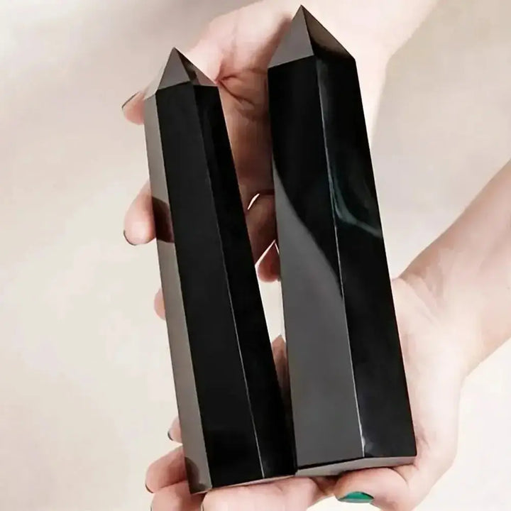 Obsidian Single Point Crystal Tower-Towers-Ali-Obsidian-50-60mm-Crystal Destiny