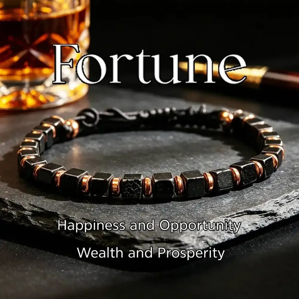 Obsidian Square Bead Bracelet
