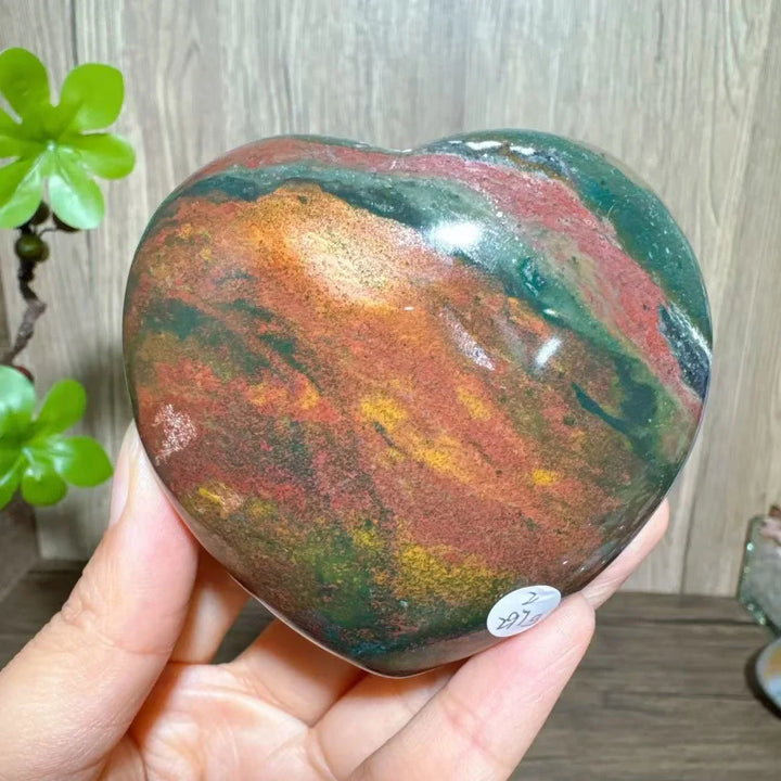 Ocean Jasper Crystal Heart-Hearts-Ali-Ocean Jasper-184g 69mm-Crystal Destiny