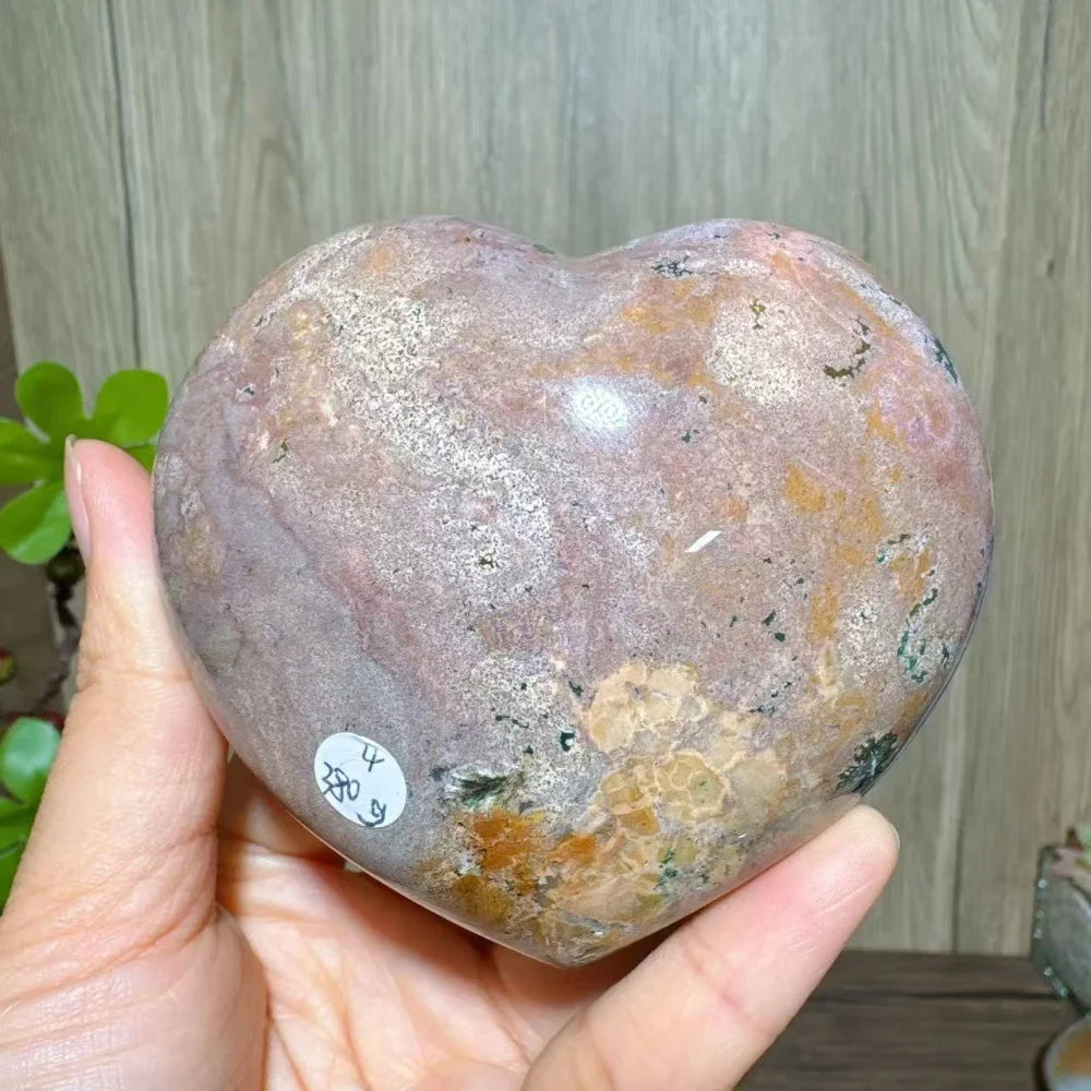 Ocean Jasper Crystal Heart-Hearts-Ali-Ocean Jasper-184g 69mm-Crystal Destiny