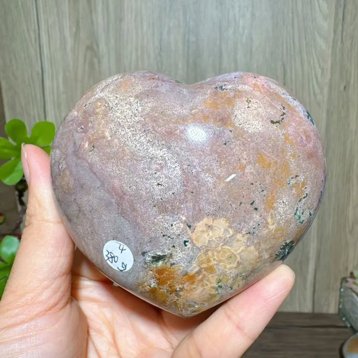 Ocean Jasper Crystal Heart-Hearts-Ali-Ocean Jasper-184g 69mm-Crystal Destiny