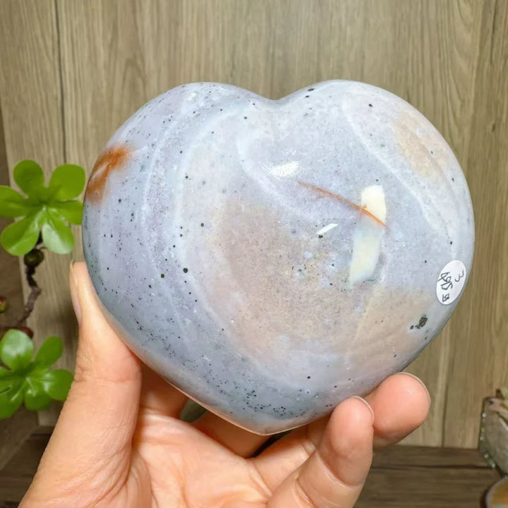 Ocean Jasper Crystal Heart-Hearts-Ali-Ocean Jasper-495g 94mm-Crystal Destiny