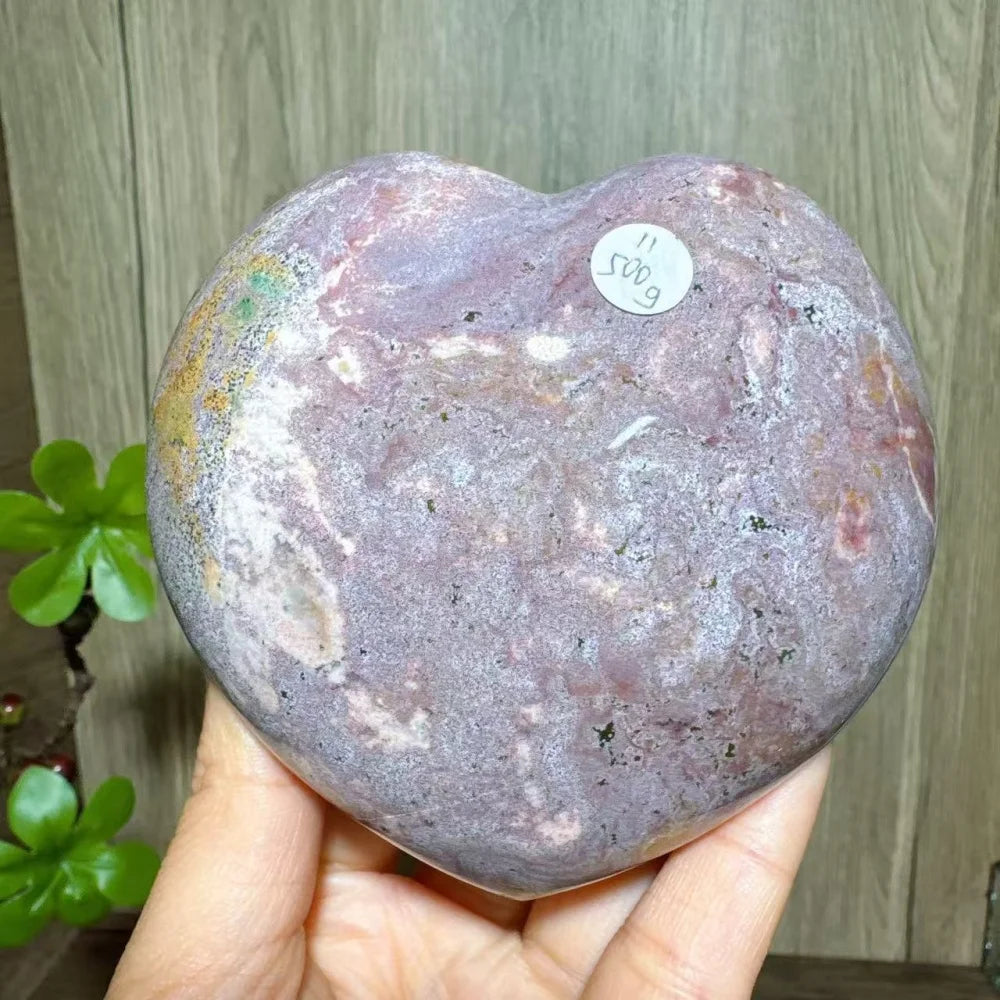 Ocean Jasper Crystal Heart-Hearts-Ali-Ocean Jasper-500g 96mm-Crystal Destiny