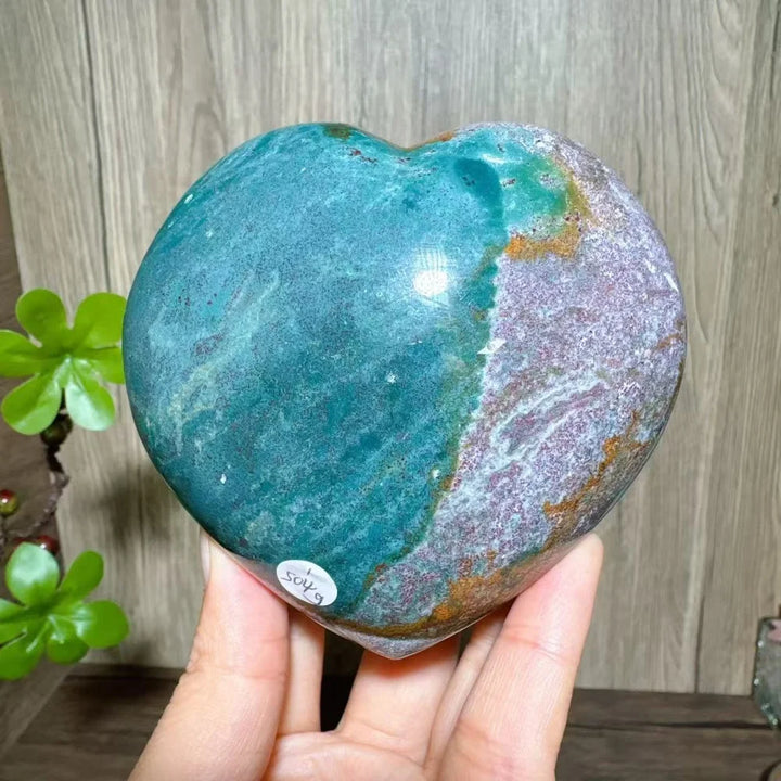 Ocean Jasper Crystal Heart-Hearts-Ali-Ocean Jasper-504g 94mm-Crystal Destiny