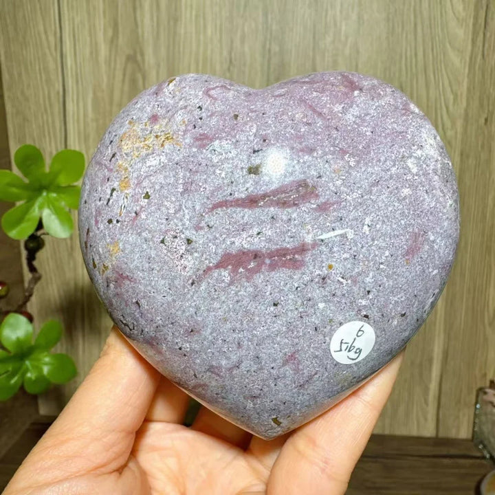 Ocean Jasper Crystal Heart-Hearts-Ali-Ocean Jasper-516g 95mm-Crystal Destiny