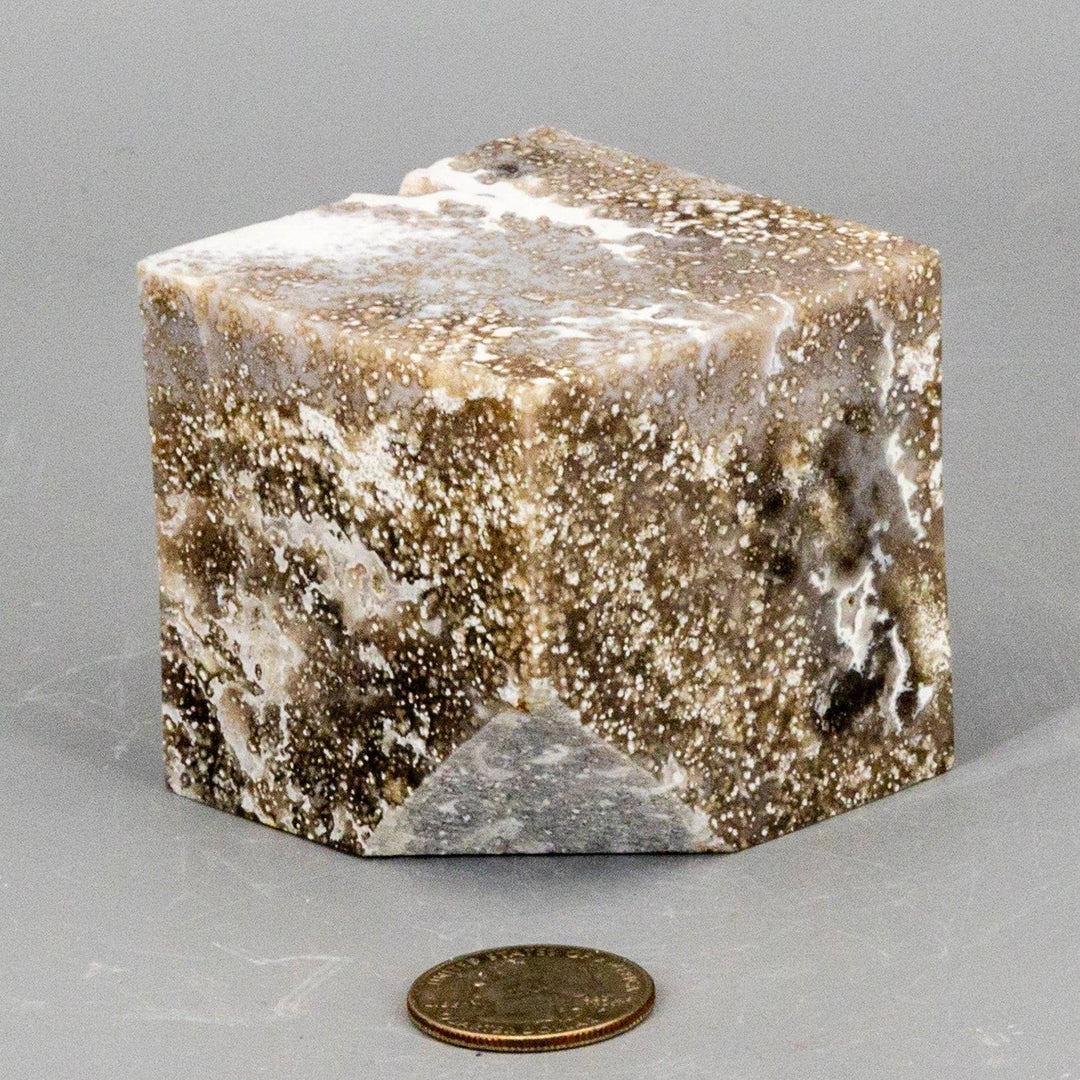 Ocean Jasper Cut Corner Cube - 480g (2.25 inch)-Cubes-Crystal Destiny-Ocean Jasper-480g - 2.25"L x 2.25"W-Crystal Destiny