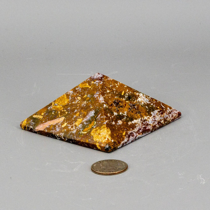 Ocean Jasper Pyramid - 282g (3.25 inch)-Pyramids-Crystal Destiny-Ocean Jasper-282g - 3.25"L x 3.25"W-Crystal Destiny