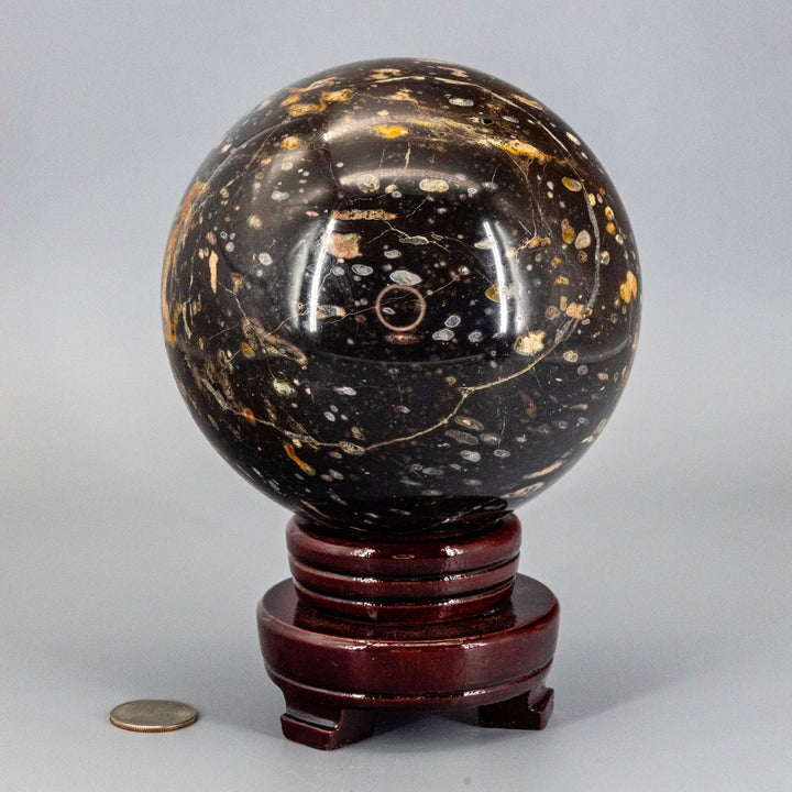 Ocean Jasper "XL" Sphere w/t Stand 140mm-Spheres-Crystal Destiny-Ocean Jasper-3470g - 140mm Diameter-Crystal Destiny