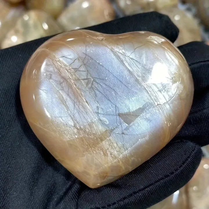 Orange Moonstone Heart-Hearts-Ali-50-100g-Crystal Destiny