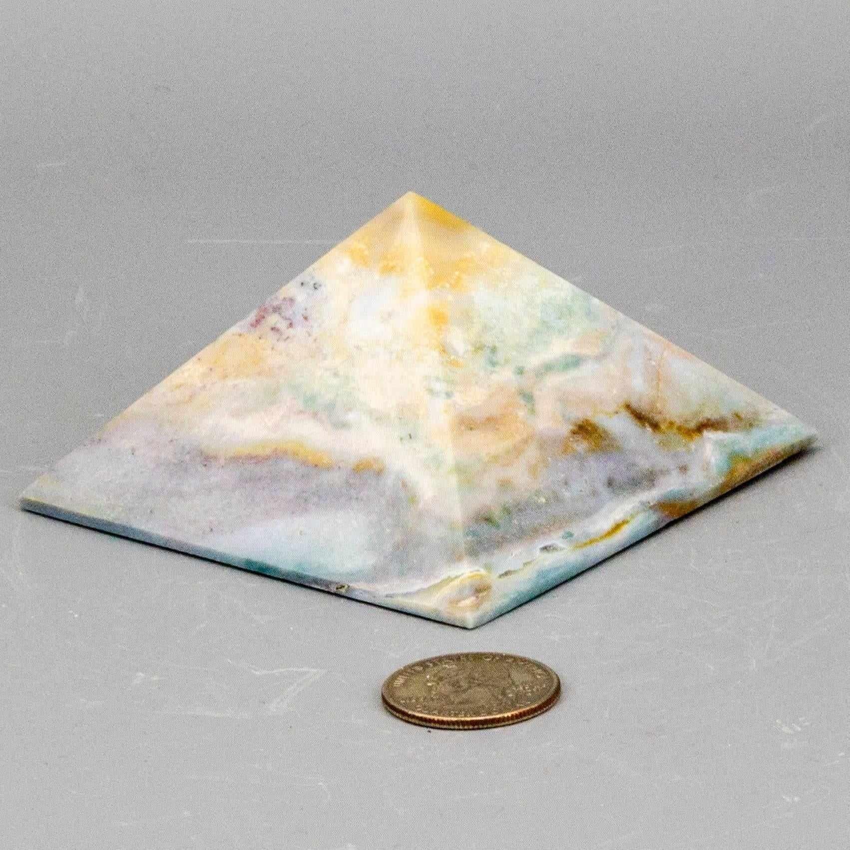 Pastel Calcite Crystal Pyramid Polished Natural Stone