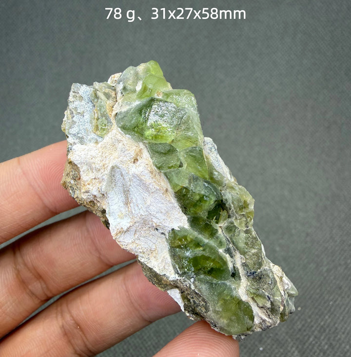 Peridot Crystal Cluster